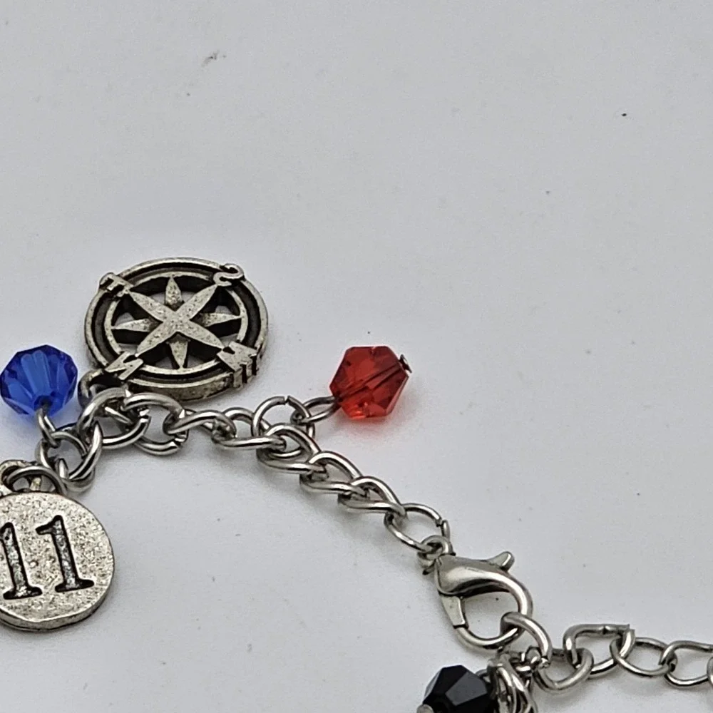 Stranger Things TV Series 10 Themed Charms Charm Bracelet Silver Tone